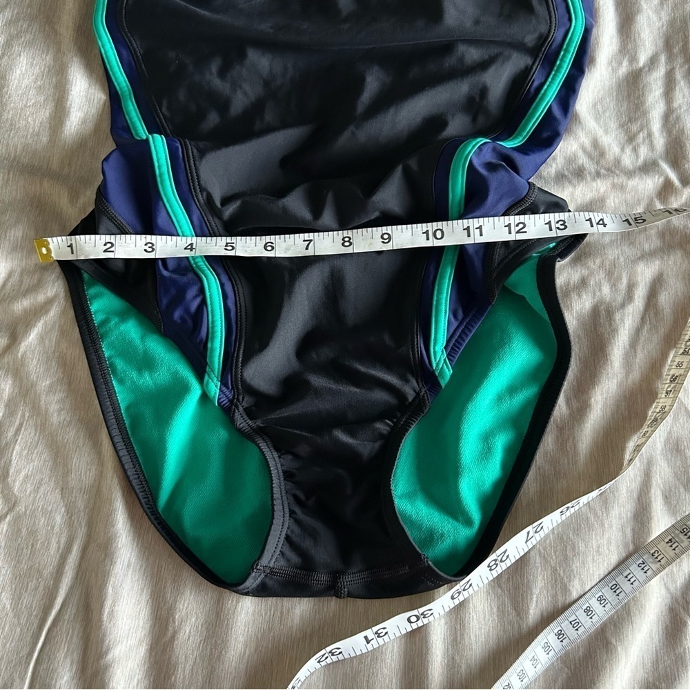 Speedo Swim One-Piece Swimsuit - Black and Green - Picture 10 of 11